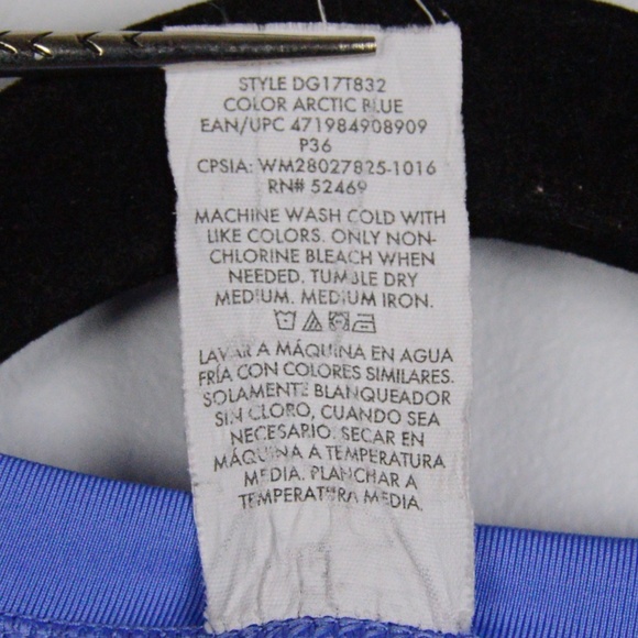 Periwinkle Blue Workout Top Short Sleeve Tee sz L - Picture 5 of 5